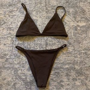 toast swim bikini set in espresso